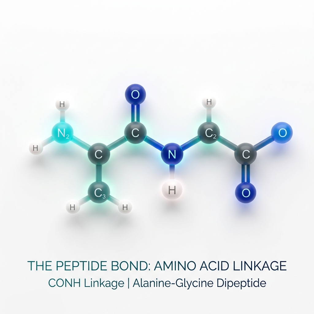 Peptide molecular structure graphic